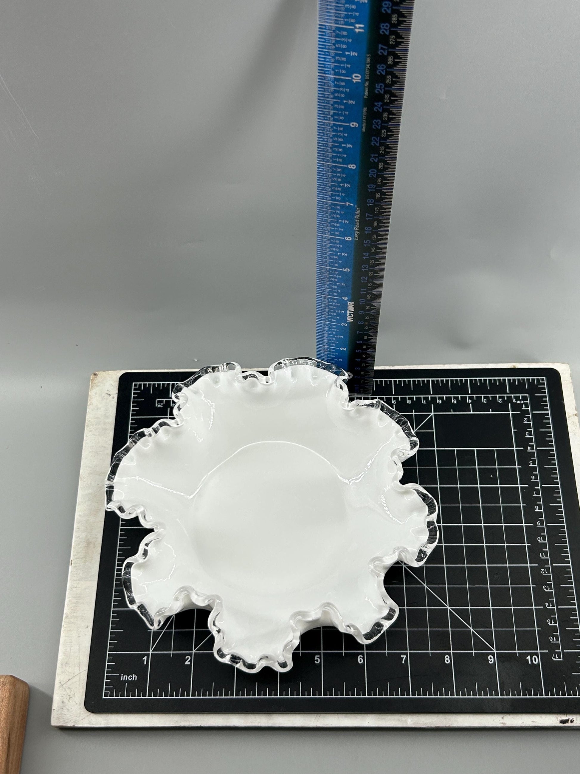 Fenton Silver Crest pedestal base detail
