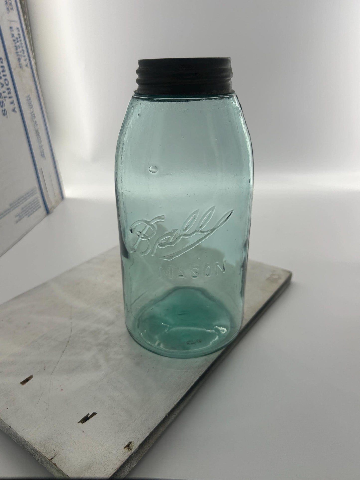 Antique Ball jar base and heel details