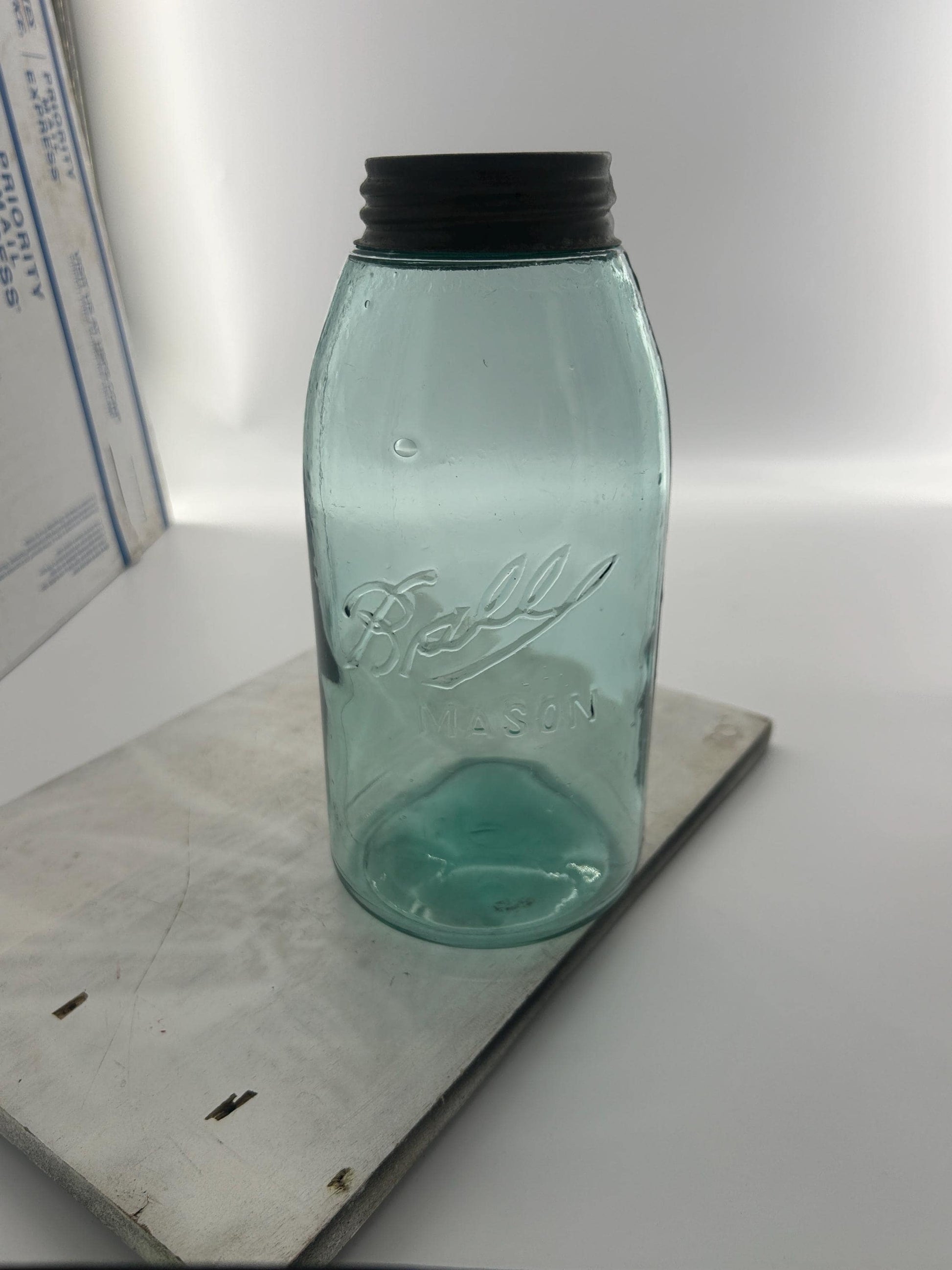 Antique Ball jar base and heel details