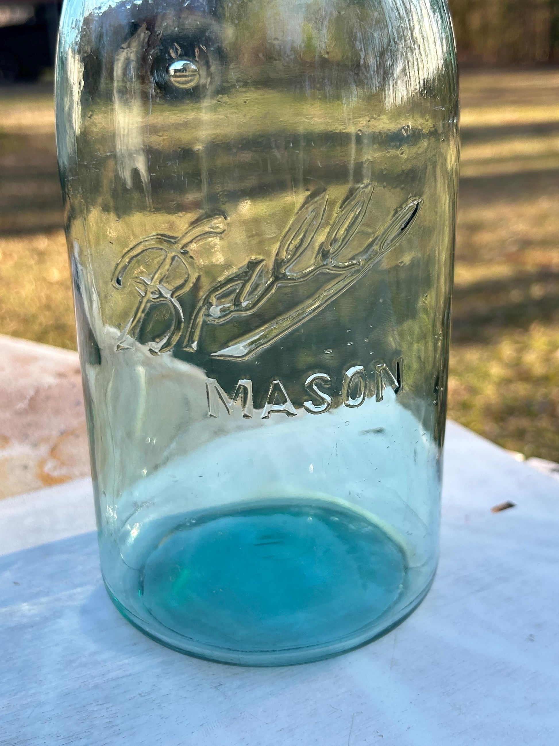 Condition details of Ball Triple-L half gallon jar