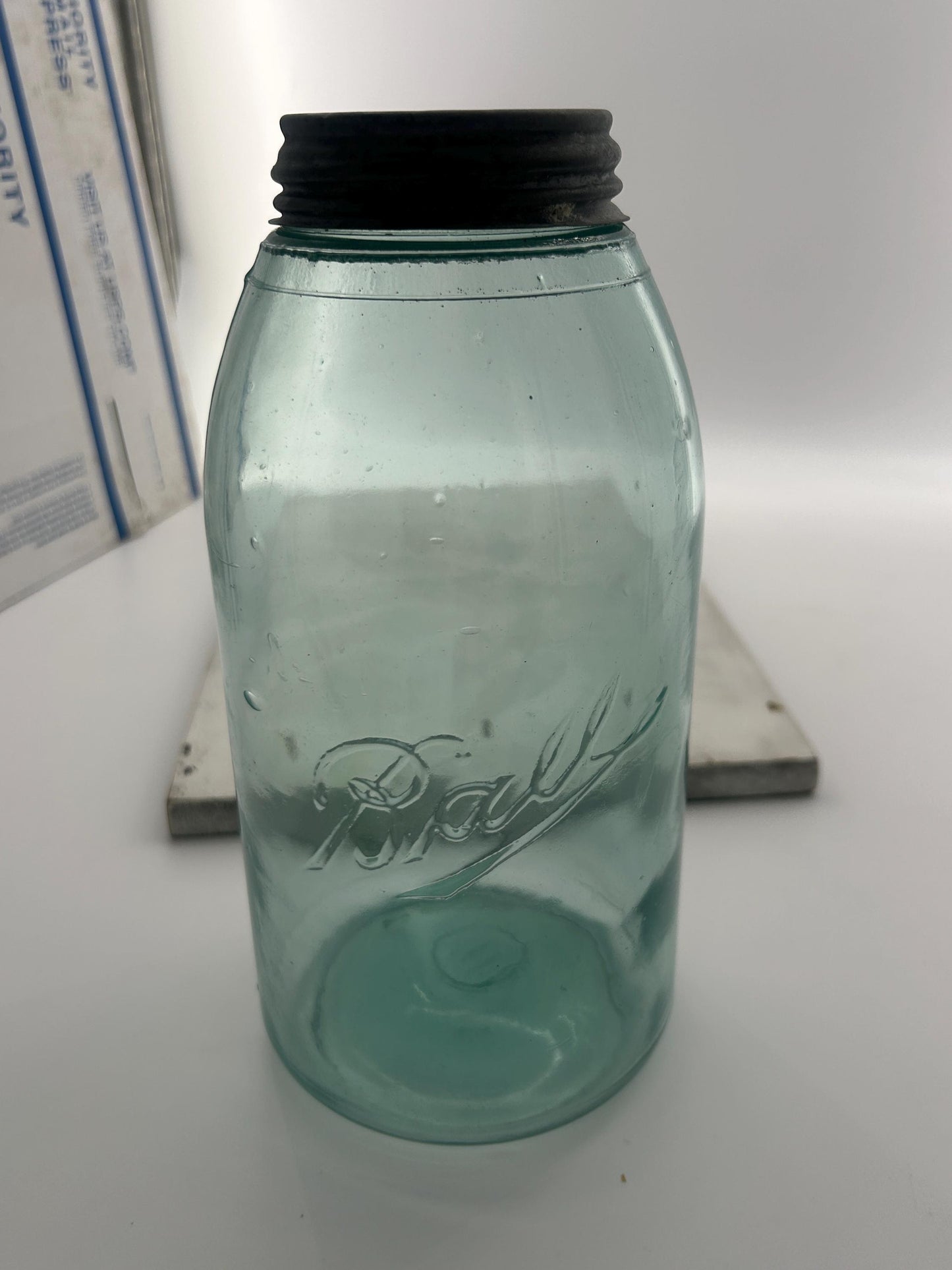 Light green antique Ball jar glass color