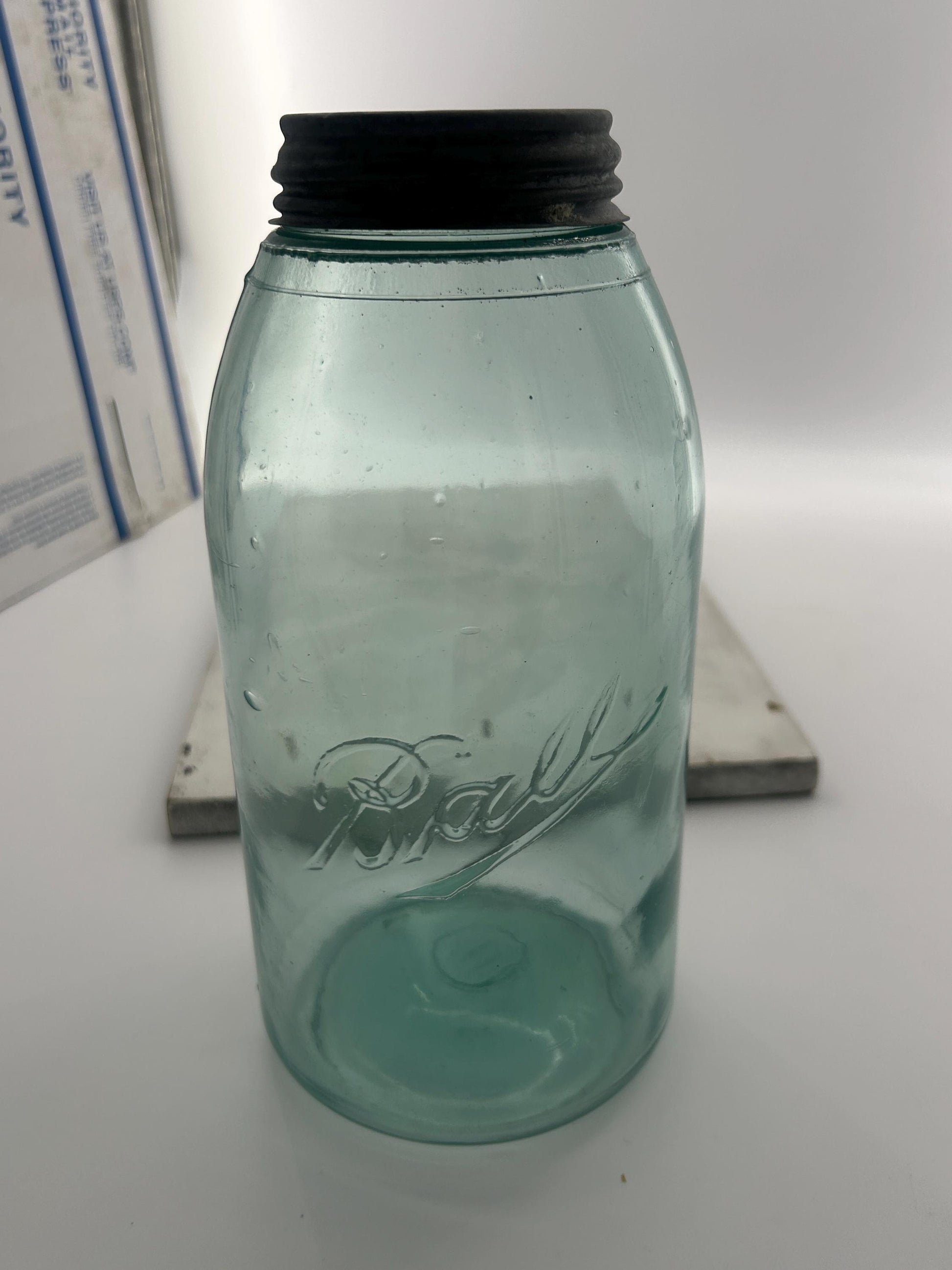 Light green antique Ball jar glass color