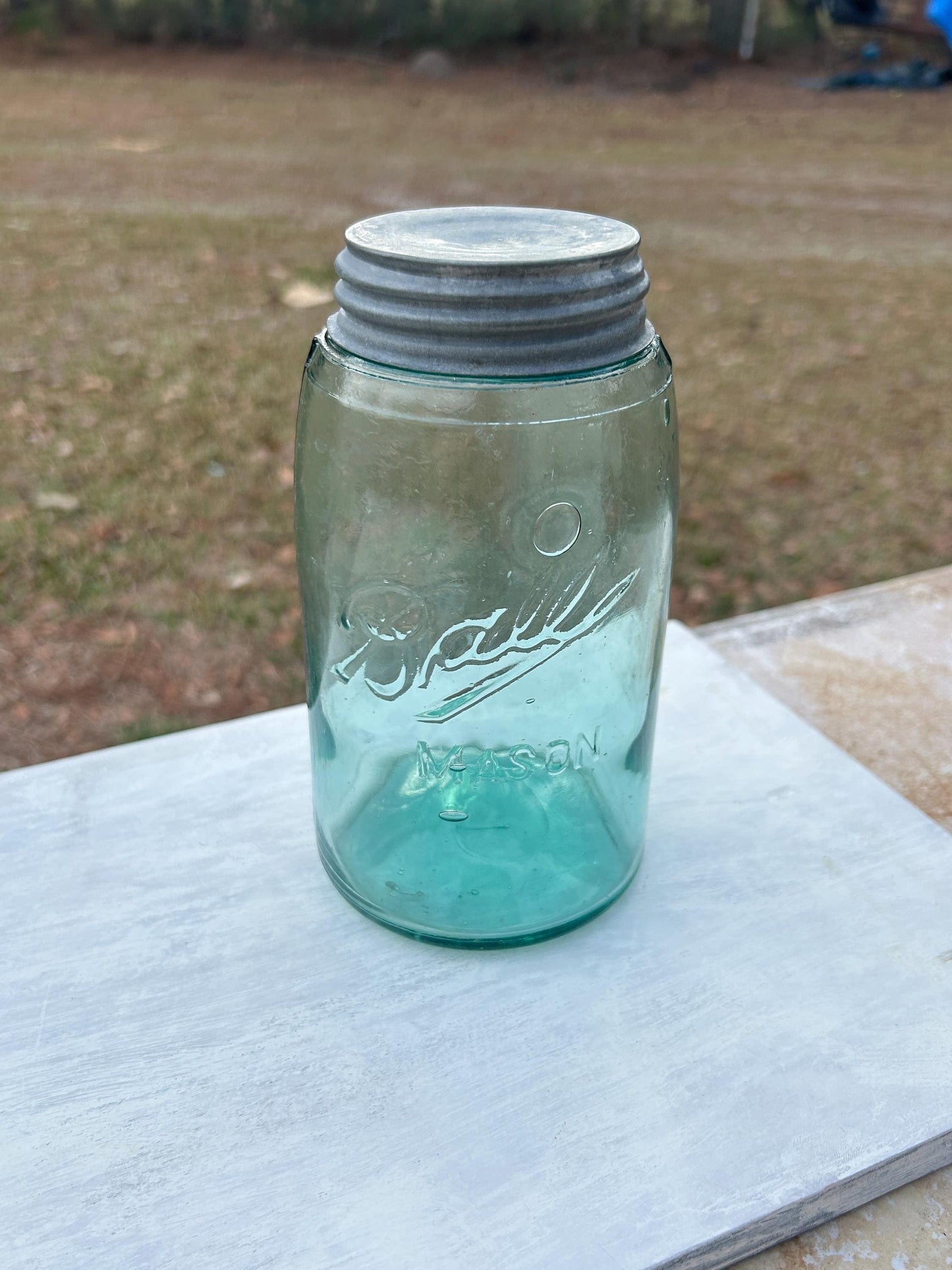 Ball Triple-L quart jar side and heel condition